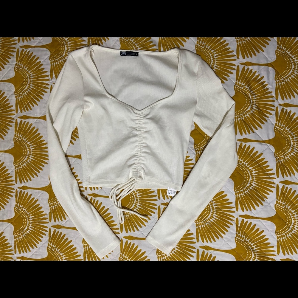 Zara white top size M